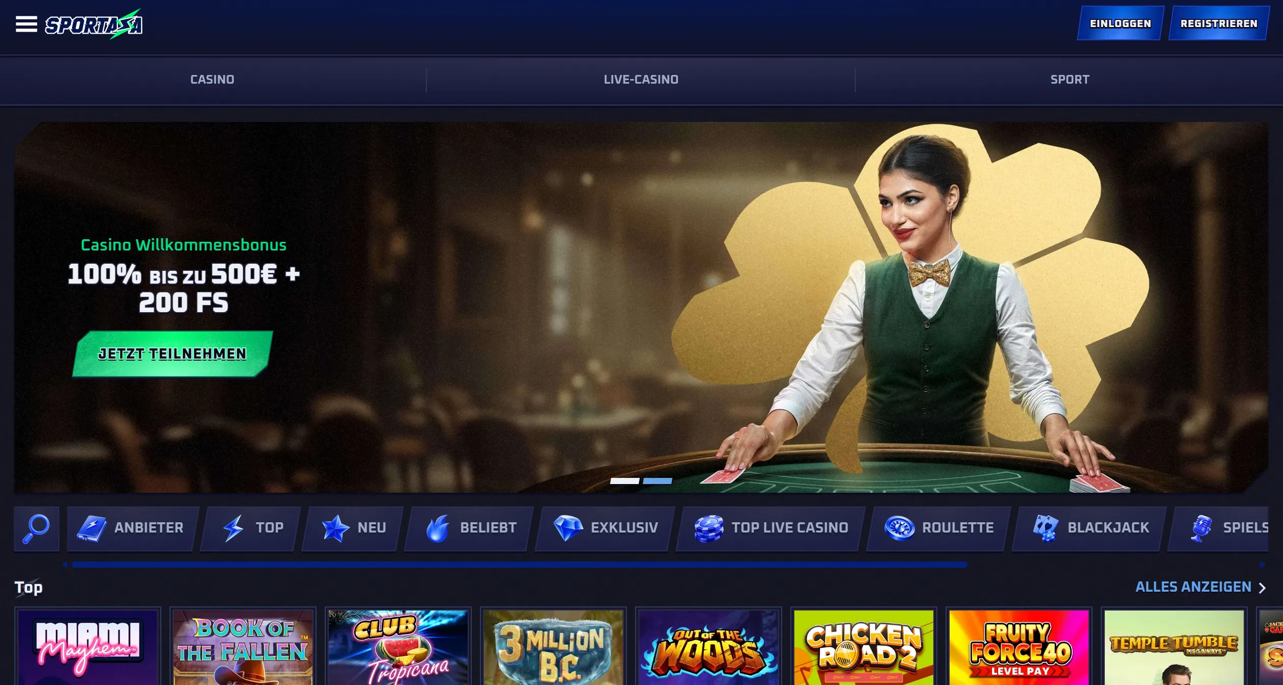 Sportaza Casino und Sportwetten