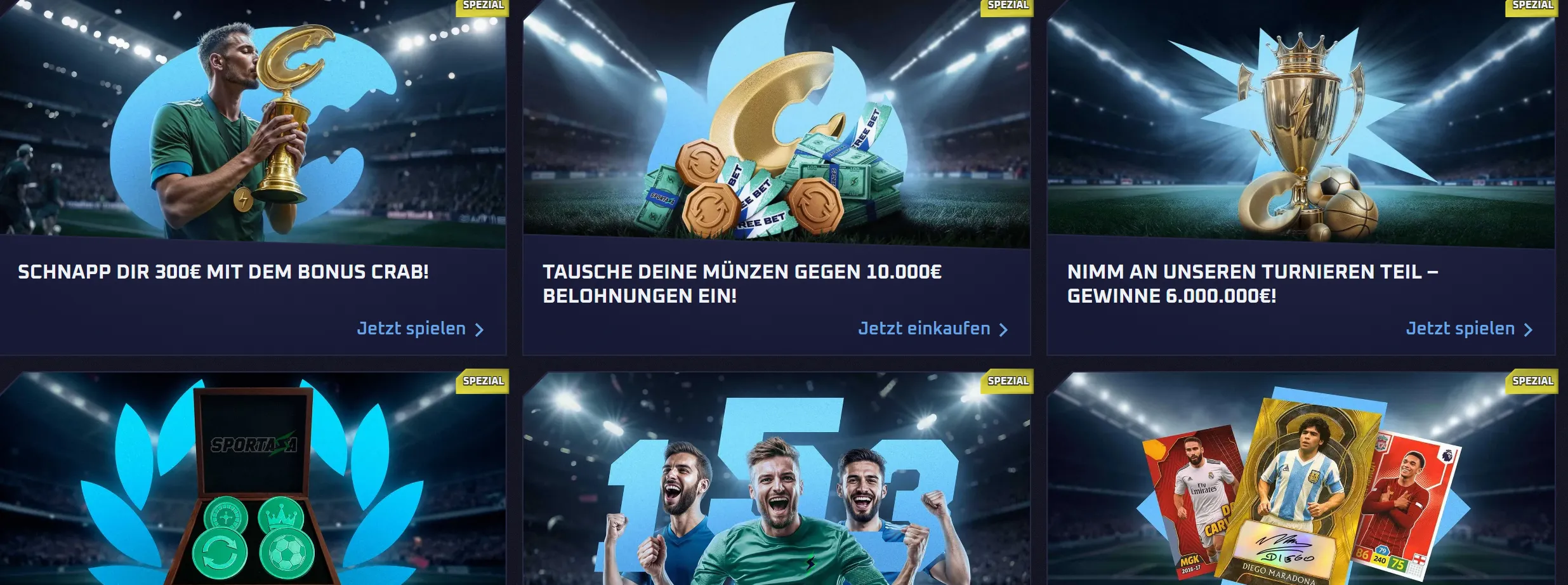 Sportaza Turniere und Ranglisten