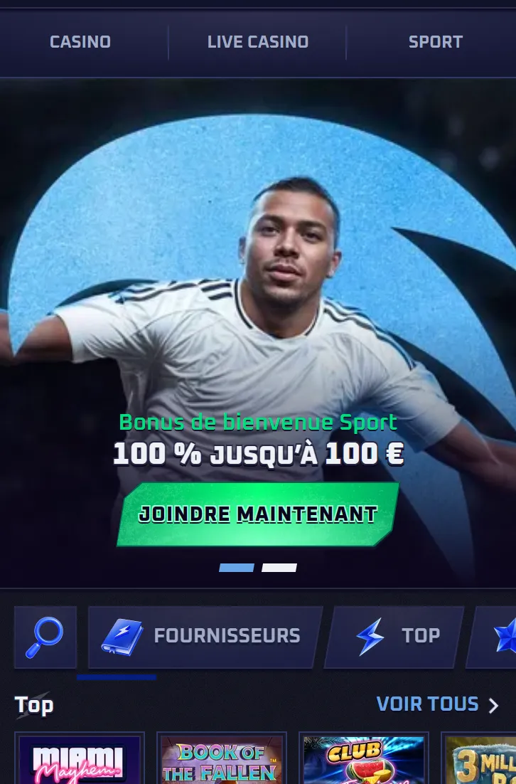 Raccourci Sportaza sur écran d’accueil mobile