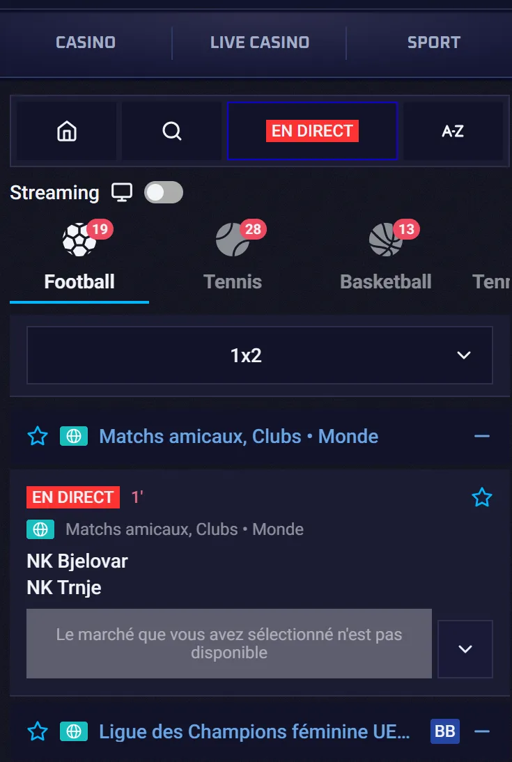 Paris Sportaza mobile
