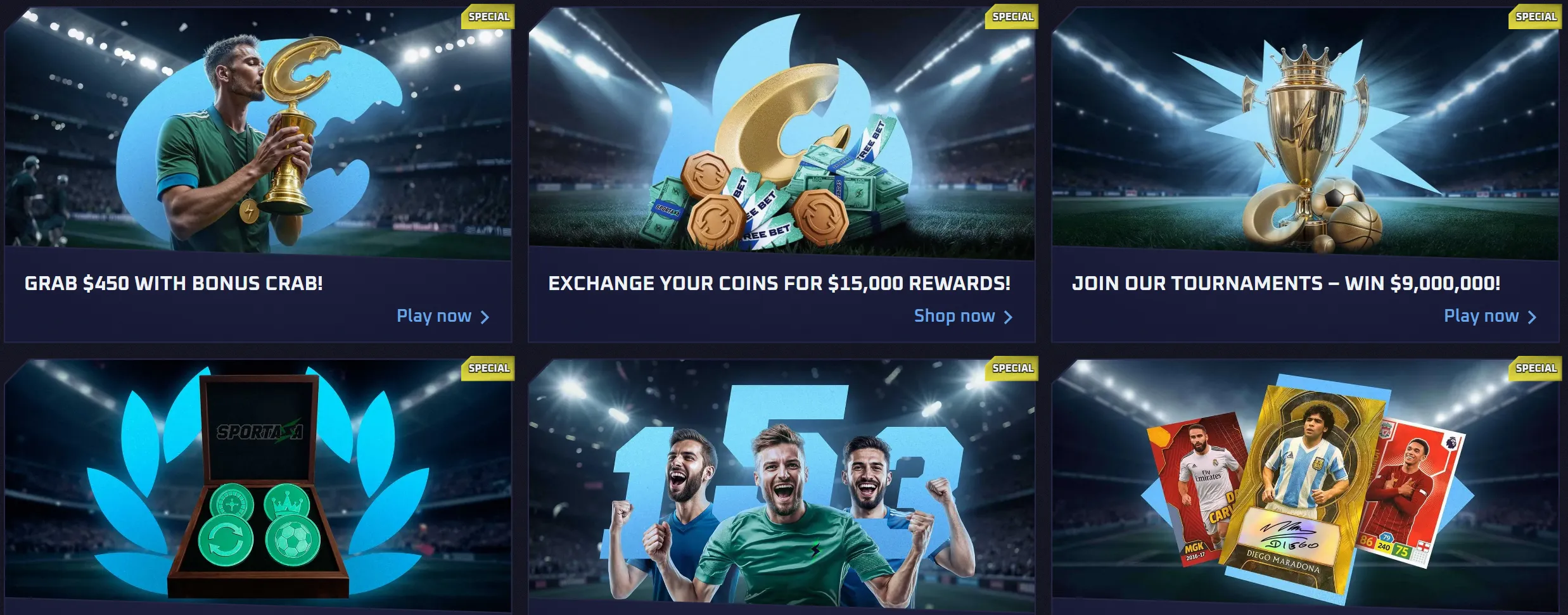 Sportaza rewards and challenges