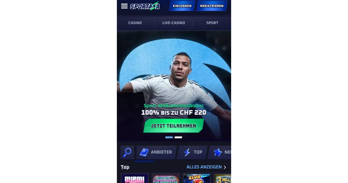 Mobiler Kontozugang bei Sportaza