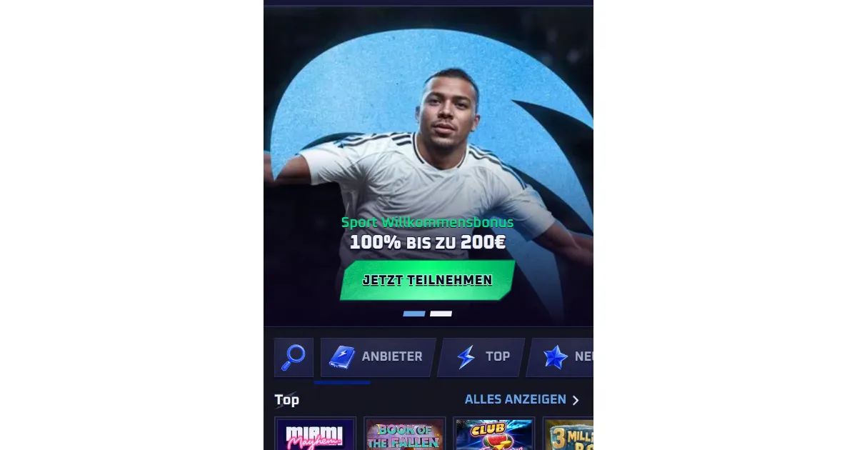 Sportaza-Website auf iOS und Android