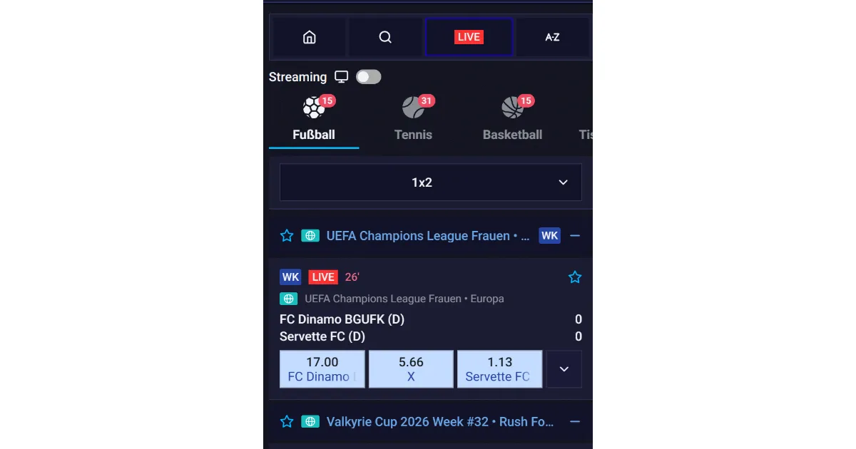 Sportaza Sportwetten mobil