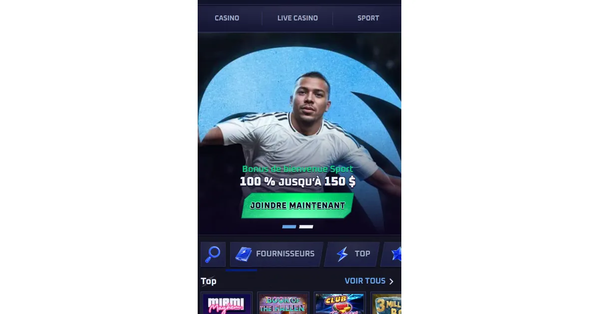 Raccourci Sportaza sur écran d’accueil mobile