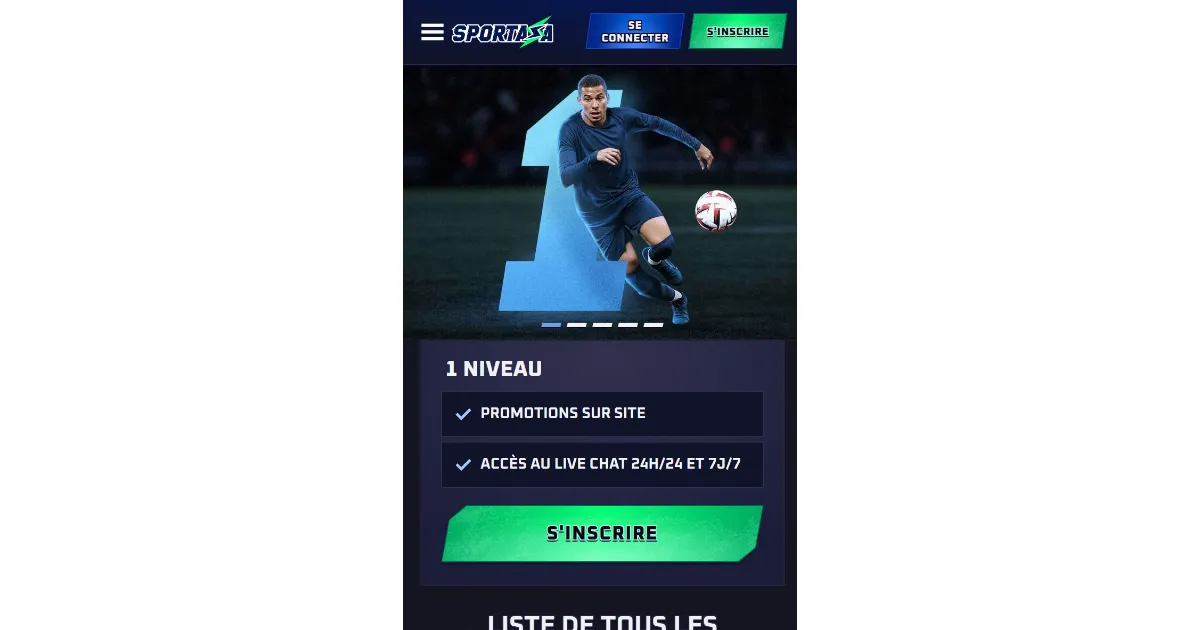 Accès au compte Sportaza
