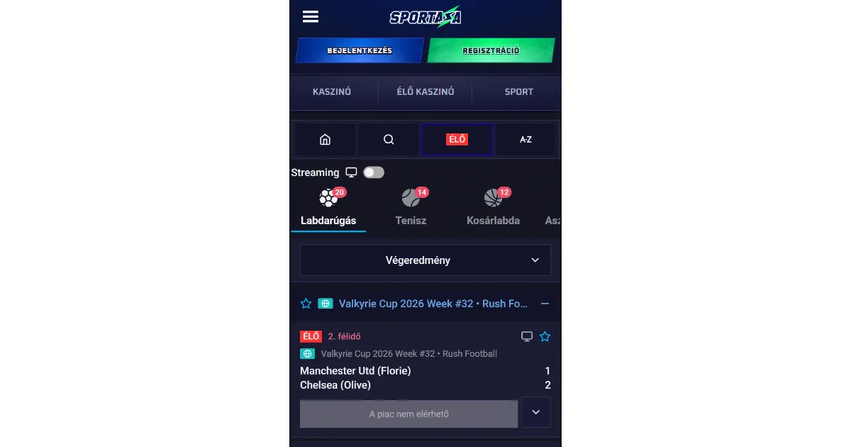 Sportaza mobil sportfogadás