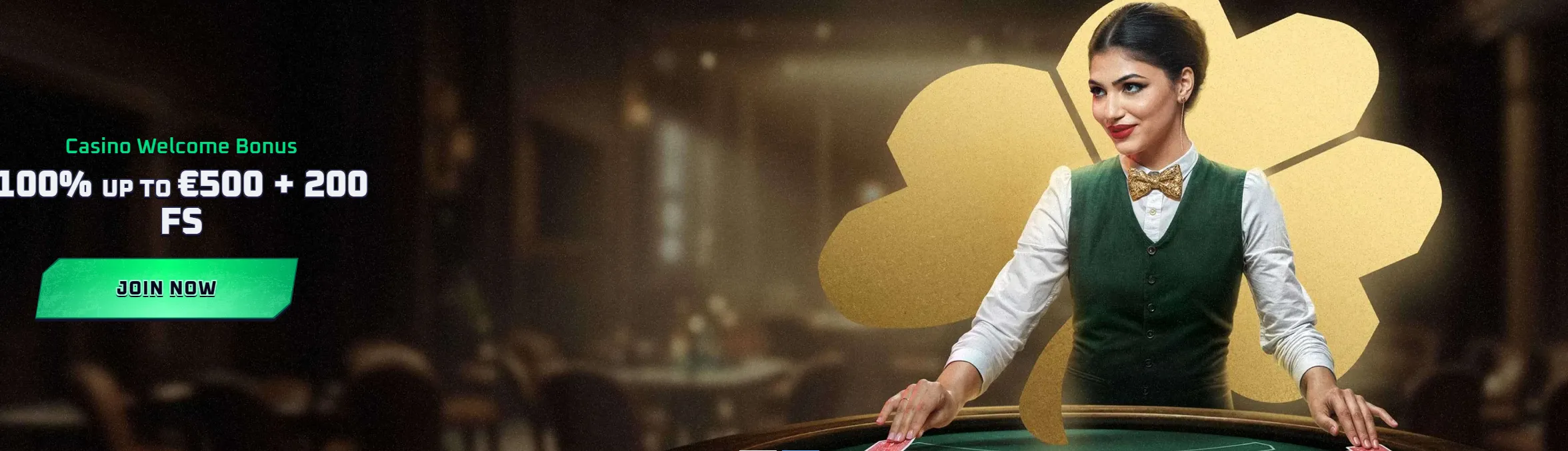 Casino welcome offer with bonus money and free spins