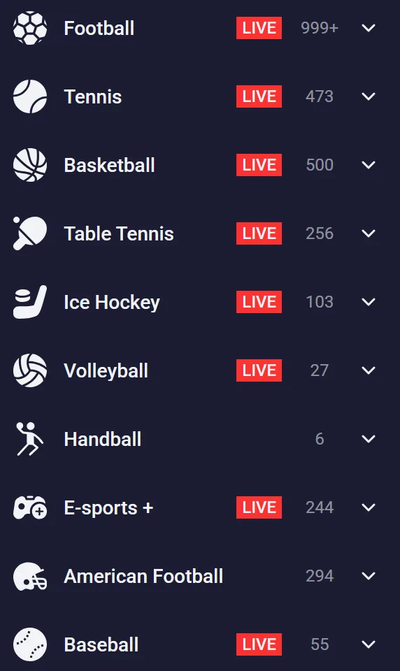 Sportaza sportsbook markets