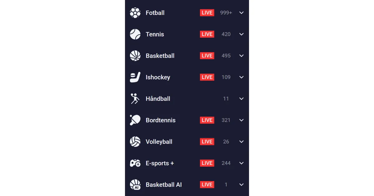 Sportsodds hos Sportaza