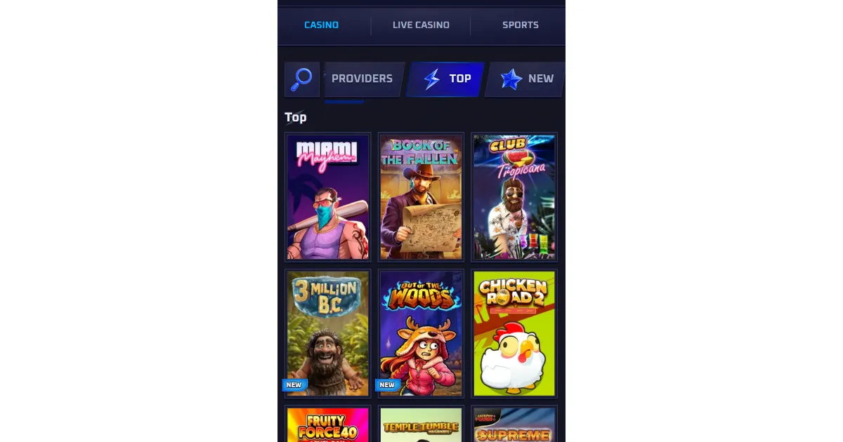 Mobile casino games