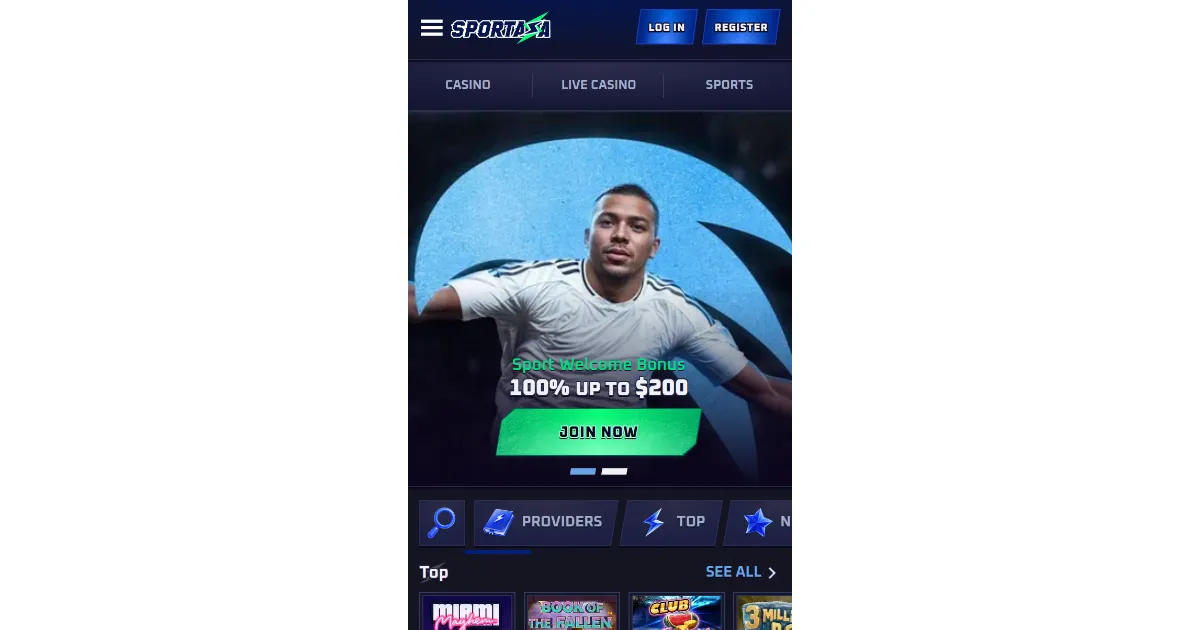 Sportaza account and verification information