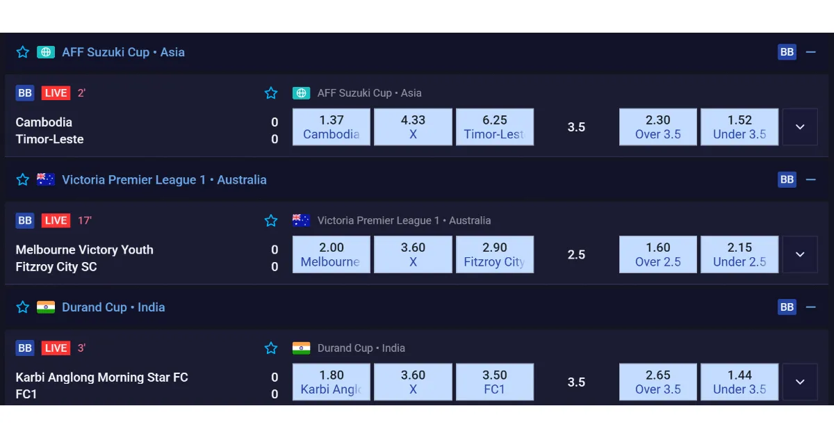 Sportaza live sports betting