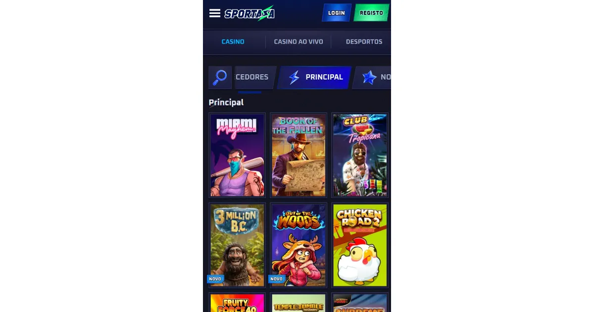 Casino móvel Sportaza