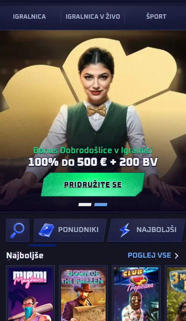 Telefon z odprtim mobilnim spletnim mestom Sportaza